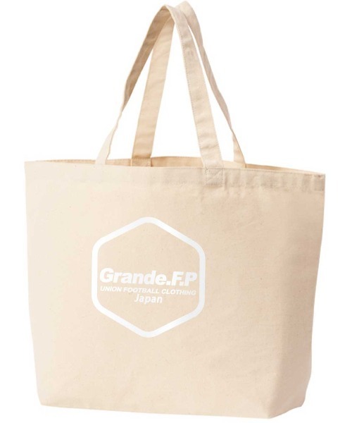 GRANDE FOOTBALL PRODUCTS(グランデフットボールプロダクツ)の「GRANDE.F.P.ヘキサゴン.コットンキャンバスBIGトートバッグ(トートバッグ・レディース・ナチュラル/チョコ/ブラック/ライトグレー/オリーブ/ダークグレー・ONE SIZE)」の1枚目の写真