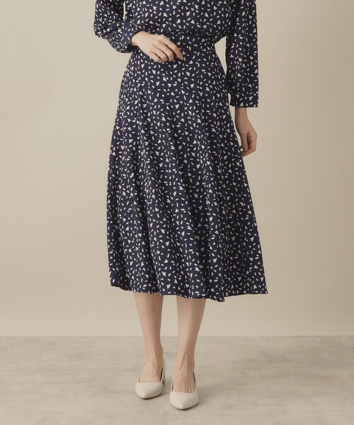 ITS'DEMO（イッツデモ）の「【手洗い可／セットアップ可／ウエストゴム】ハートプリントスカート（スカート・レディース・ブラック系/ネイビー系/ホワイト系3・00）」の3枚目の写真