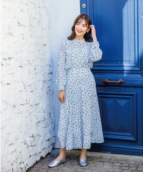 ITS'DEMO（イッツデモ）の「【手洗い可／セットアップ可／ウエストゴム】ハートプリントスカート（スカート・レディース・ブラック系/ネイビー系/ホワイト系3・00）」の12枚目の写真