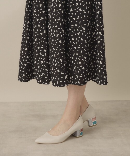 ITS'DEMO（イッツデモ）の「【手洗い可／セットアップ可／ウエストゴム】ハートプリントスカート（スカート・レディース・ブラック系/ネイビー系/ホワイト系3・00）」の10枚目の写真