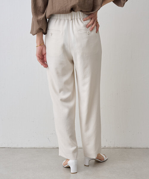 BEARDSLEY（ビアズリー）の「サラっとタックパンツ（その他パンツ・レディース・グリーン系その他2/アイボリー・0/1）」の10枚目の写真