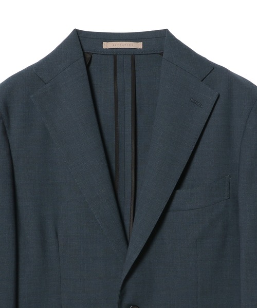 ESTNATION（エストネーション）の「ESTNATION / ウールベンガリン セットアップジャケット（テーラードジャケット・メンズ・ターコイズブルー/ブラック・MEDIUM/LARGE/X-LARGE/SMALL）」の10枚目の写真