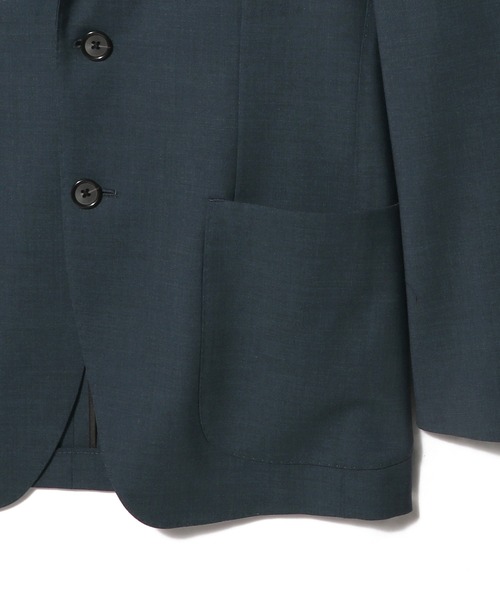 ESTNATION（エストネーション）の「ESTNATION / ウールベンガリン セットアップジャケット（テーラードジャケット・メンズ・ターコイズブルー/ブラック・MEDIUM/LARGE/X-LARGE/SMALL）」の11枚目の写真