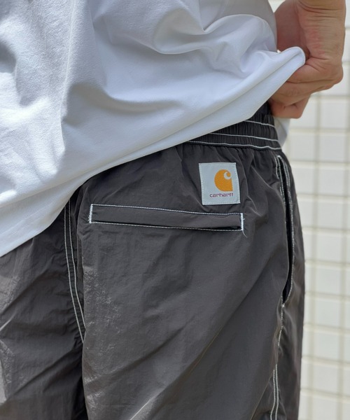 Carhartt(カーハート)の「【Carhartt WIP】CANBY SWIM TRUNKS チェイススイムトランク(その他パンツ・メンズ・ブラック×ホワイト/ブルー系その他・MEDIUM/LARGE/X-LARGE)」の5枚目の写真