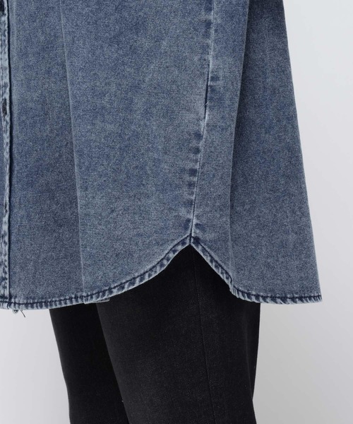 ALAND（エーランド）の「【UNISEX】ALAND／Ａロゴデニムシャツロングスリーブ（シャツ/ブラウス・レディース・ブラック/インディゴブルー・SMALL/MEDIUM）」の10枚目の写真