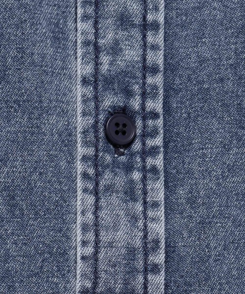 ALAND（エーランド）の「【UNISEX】ALAND／Ａロゴデニムシャツロングスリーブ（シャツ/ブラウス・レディース・ブラック/インディゴブルー・SMALL/MEDIUM）」の14枚目の写真