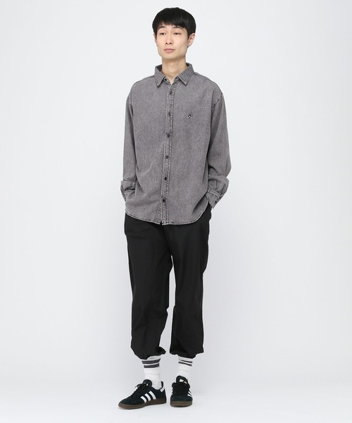 ALAND（エーランド）の「【UNISEX】ALAND／Ａロゴデニムシャツロングスリーブ（シャツ/ブラウス・レディース・ブラック/インディゴブルー・SMALL/MEDIUM）」の15枚目の写真