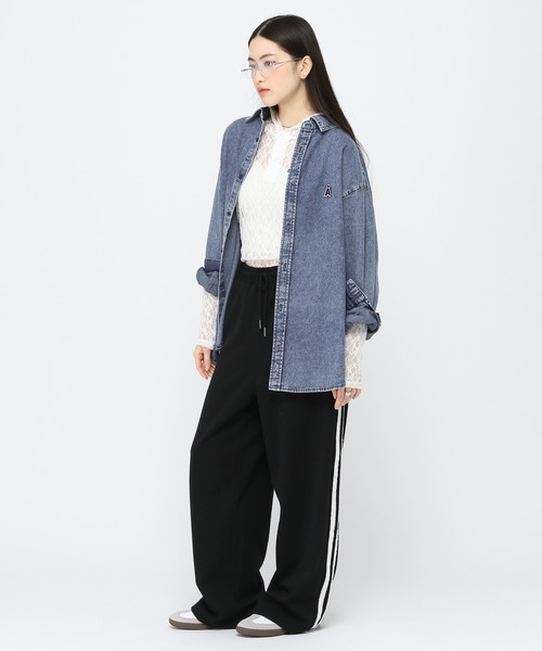 ALAND（エーランド）の「【UNISEX】ALAND／Ａロゴデニムシャツロングスリーブ（シャツ/ブラウス・レディース・ブラック/インディゴブルー・SMALL/MEDIUM）」の18枚目の写真