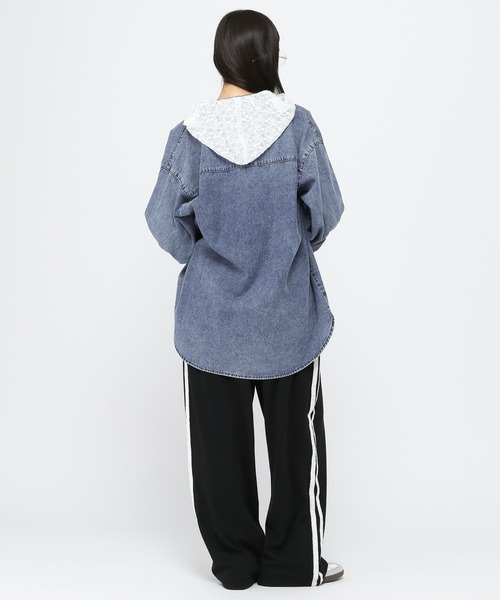 ALAND（エーランド）の「【UNISEX】ALAND／Ａロゴデニムシャツロングスリーブ（シャツ/ブラウス・レディース・ブラック/インディゴブルー・SMALL/MEDIUM）」の19枚目の写真