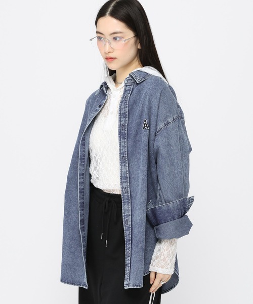 ALAND（エーランド）の「【UNISEX】ALAND／Ａロゴデニムシャツロングスリーブ（シャツ/ブラウス・レディース・ブラック/インディゴブルー・SMALL/MEDIUM）」の20枚目の写真