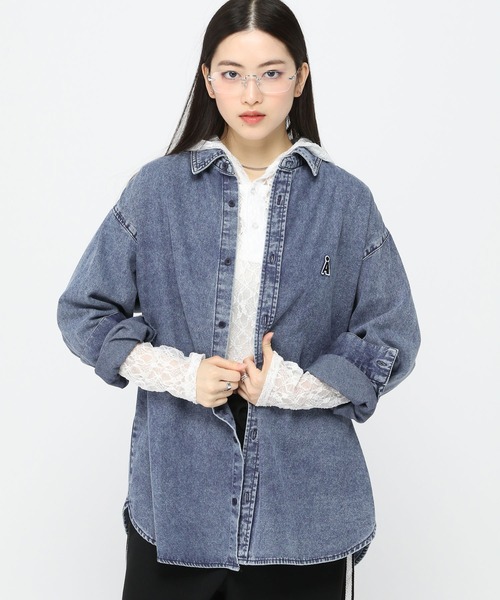 ALAND（エーランド）の「【UNISEX】ALAND／Ａロゴデニムシャツロングスリーブ（シャツ/ブラウス・レディース・ブラック/インディゴブルー・SMALL/MEDIUM）」の21枚目の写真