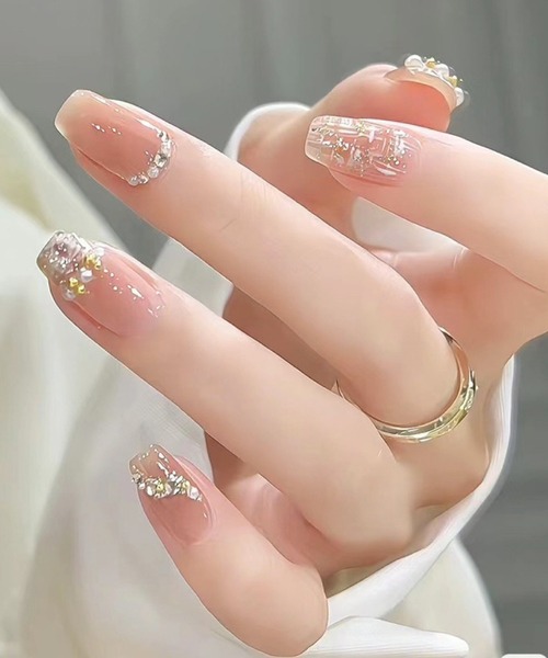 Lace Ladies（レースレディース）の「パール ビジュー バラエティ ネイルチップ セット（ネイルシール/ネイルチップ・レディース・B/A/D/C・FREE）」の5枚目の写真