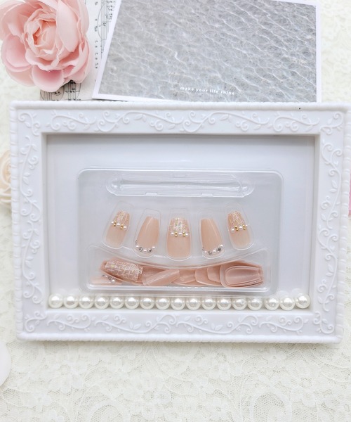 Lace Ladies（レースレディース）の「パール ビジュー バラエティ ネイルチップ セット（ネイルシール/ネイルチップ・レディース・B/A/D/C・FREE）」の8枚目の写真