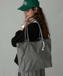 BONLECILL Marche（ボンルシールマルシェ）の「【BONLECILL Marche】《大容量／A4》アソートチェック/ストライプ柄 BIGトートバッグ（トートバッグ）」