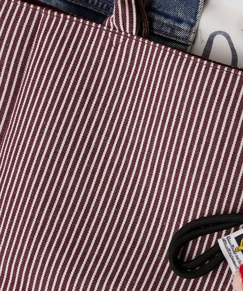 BONLECILL Marche(ボンルシールマルシェ)の「【BONLECILL Marche】《大容量/A4》アソートチェック/ストライプ柄 BIGトートバッグ(トートバッグ・レディース・レッド/ネイビー/ブラック/ブラウン/バーガンディー/ボルドー/ブラック系1・FREE)」の16枚目の写真