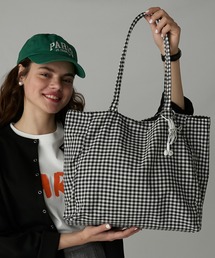 BONLECILL Marche（ボンルシールマルシェ）の「【BONLECILL Marche】《大容量／A4》アソートチェック/ストライプ柄 BIGトートバッグ（トートバッグ）」
