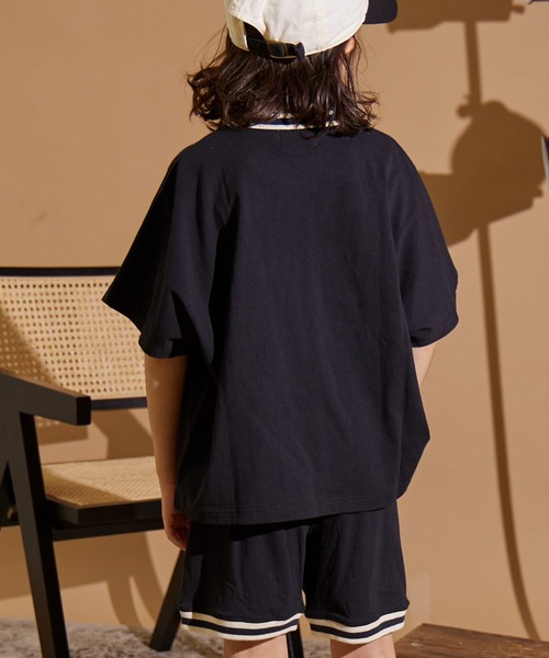 PAIRMANON STREET（ペアマノンストリート）の「【PAIRMANON STREET】ラインリブ 半袖 セットアップ（セットアップ・キッズ・ブラック/ブルー/グリーン/パープル系その他・150/130/160/120/140/90/100/110）」の8枚目の写真
