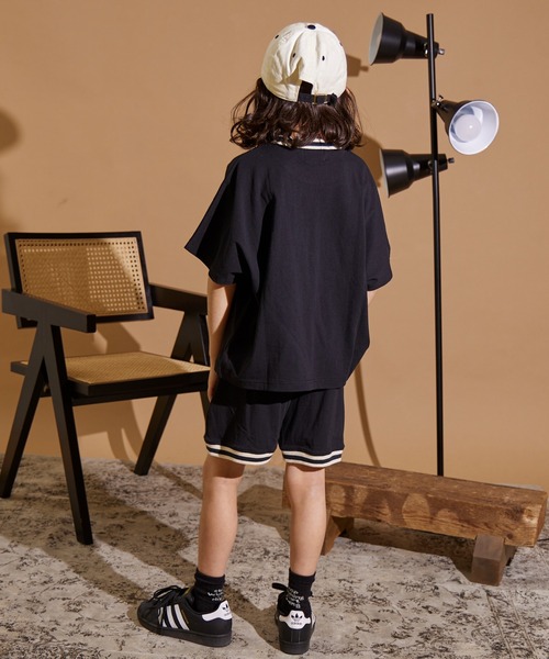 PAIRMANON STREET（ペアマノンストリート）の「【PAIRMANON STREET】ラインリブ 半袖 セットアップ（セットアップ・キッズ・ブラック/ブルー/グリーン/パープル系その他・150/130/160/120/140/90/100/110）」の9枚目の写真