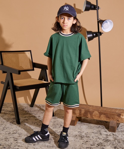 PAIRMANON STREET（ペアマノンストリート）の「【PAIRMANON STREET】ラインリブ 半袖 セットアップ（セットアップ・キッズ・ブラック/ブルー/グリーン/パープル系その他・150/130/160/120/140/90/100/110）」の12枚目の写真