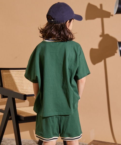 PAIRMANON STREET（ペアマノンストリート）の「【PAIRMANON STREET】ラインリブ 半袖 セットアップ（セットアップ・キッズ・ブラック/ブルー/グリーン/パープル系その他・150/130/160/120/140/90/100/110）」の16枚目の写真