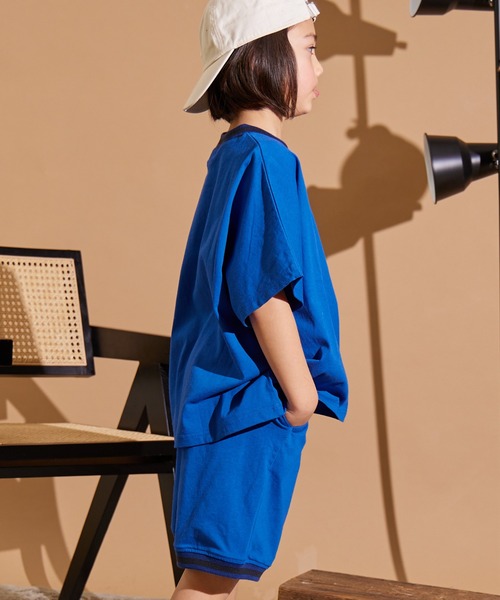 PAIRMANON STREET（ペアマノンストリート）の「【PAIRMANON STREET】ラインリブ 半袖 セットアップ（セットアップ・キッズ・ブラック/ブルー/グリーン/パープル系その他・150/130/160/120/140/90/100/110）」の21枚目の写真