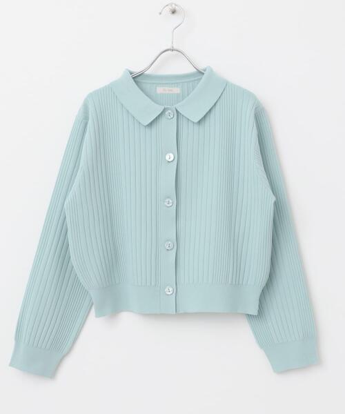 F by ROSSO（エフバイロッソ）の「F by ROSSO　ウォッシャブル衿付きリブカーディガン（カーディガン/ボレロ・レディース・ピンクベージュ/ネイビー/ミント・FREE）」の18枚目の写真