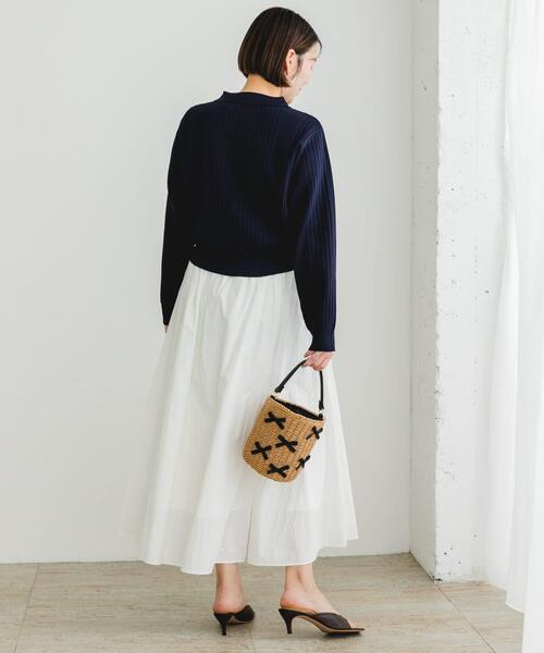 F by ROSSO（エフバイロッソ）の「F by ROSSO　ウォッシャブル衿付きリブカーディガン（カーディガン/ボレロ・レディース・ピンクベージュ/ネイビー/ミント・FREE）」の11枚目の写真