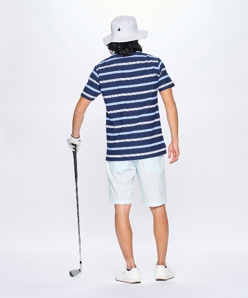 ボーダー柄ハーフジップシャツ（Tシャツ/カットソー）｜le coq