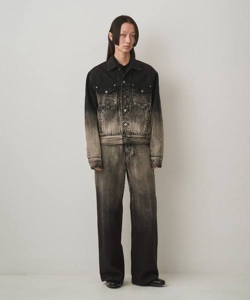 Juha（ユハ）の「GRADATION DENIM JACKET（デニムジャケット・メンズ・ブラック/ブルー・3/4）」の7枚目の写真