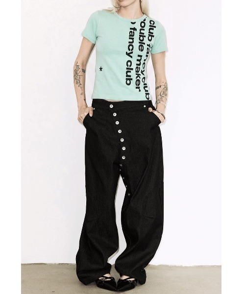 FANCY CLUB（ファンシークラブ）の「A'GEM/9 × .kom 『 FANCY CLUB/ファンシークラブ』 BAYWATCH CROP TEE/ベイワッチ クロップ Tシャツ（Tシャツ/カットソー・レディース・ブラック/ホワイト/ライトグリーン・FREE）」の19枚目の写真
