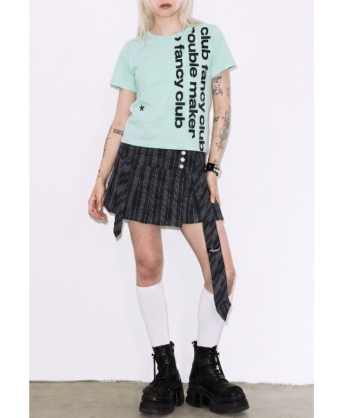 FANCY CLUB（ファンシークラブ）の「A'GEM/9 × .kom 『 FANCY CLUB/ファンシークラブ』 BAYWATCH CROP TEE/ベイワッチ クロップ Tシャツ（Tシャツ/カットソー・レディース・ブラック/ホワイト/ライトグリーン・FREE）」の20枚目の写真