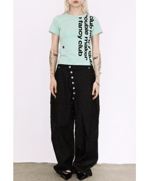 FANCY CLUB（ファンシークラブ）の「A'GEM/9 × .kom 『 FANCY CLUB/ファンシークラブ』 BAYWATCH CROP TEE/ベイワッチ クロップ Tシャツ（Tシャツ/カットソー・レディース・ブラック/ホワイト/ライトグリーン・FREE）」の21枚目の写真