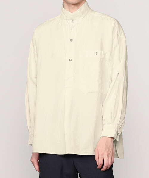 Kaptain Sunshine(キャプテン サンシャイン)の「KAPTAIN SUNSHINE | スタンドカラースモック MEN(シャツ/ブラウス・メンズ・ブラック/アイボリー・38/36)」の4枚目の写真