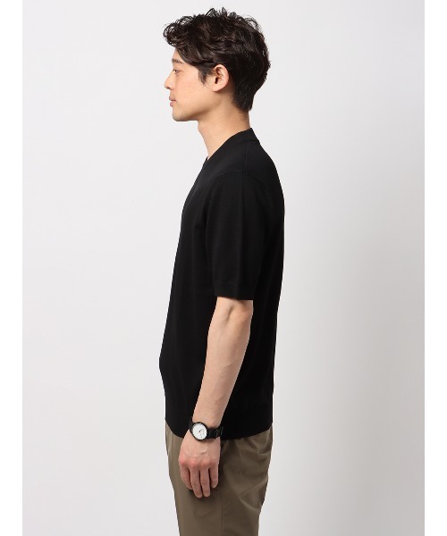SUIT SQUARE(スーツスクエア)の「最高ニット クルーネックニット 半袖 ウォッシャブル 無地(Tシャツ/カットソー・メンズ・ブラック/グレー/オフホワイト/グリーン・LL/L/M/S)」の15枚目の写真