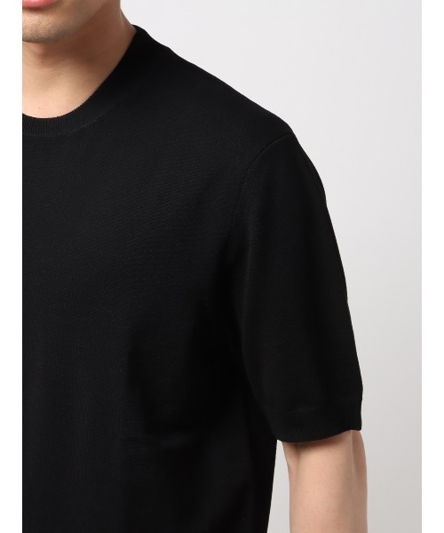 SUIT SQUARE(スーツスクエア)の「最高ニット クルーネックニット 半袖 ウォッシャブル 無地(Tシャツ/カットソー・メンズ・ブラック/グレー/オフホワイト/グリーン・LL/L/M/S)」の12枚目の写真