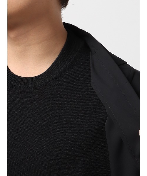 SUIT SQUARE(スーツスクエア)の「最高ニット クルーネックニット 半袖 ウォッシャブル 無地(Tシャツ/カットソー・メンズ・ブラック/グレー/オフホワイト/グリーン・LL/L/M/S)」の10枚目の写真