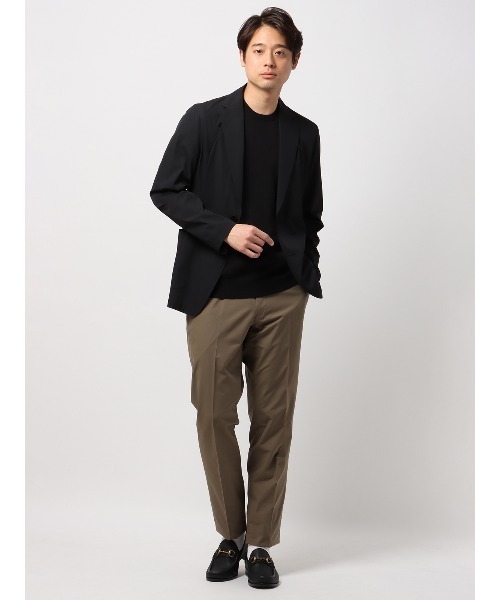 SUIT SQUARE(スーツスクエア)の「最高ニット クルーネックニット 半袖 ウォッシャブル 無地(Tシャツ/カットソー・メンズ・ブラック/グレー/オフホワイト/グリーン・LL/L/M/S)」の8枚目の写真