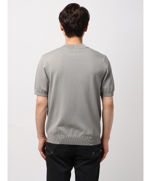 SUIT SQUARE(スーツスクエア)の「最高ニット クルーネックニット 半袖 ウォッシャブル 無地(Tシャツ/カットソー・メンズ・ブラック/グレー/オフホワイト/グリーン・LL/L/M/S)」の5枚目の写真