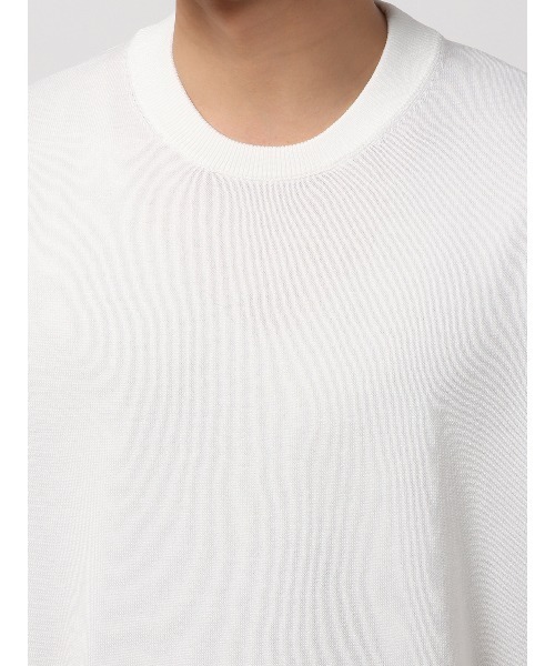 SUIT SQUARE(スーツスクエア)の「最高ニット クルーネックニット 半袖 ウォッシャブル 無地(Tシャツ/カットソー・メンズ・ブラック/グレー/オフホワイト/グリーン・LL/L/M/S)」の22枚目の写真