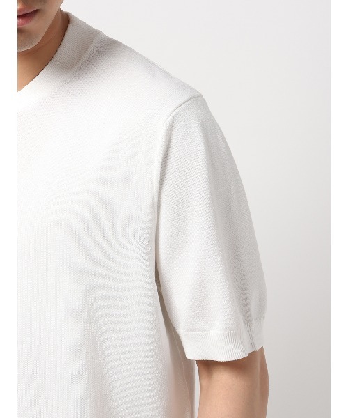SUIT SQUARE(スーツスクエア)の「最高ニット クルーネックニット 半袖 ウォッシャブル 無地(Tシャツ/カットソー・メンズ・ブラック/グレー/オフホワイト/グリーン・LL/L/M/S)」の21枚目の写真