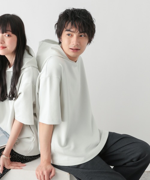 GLOBAL WORK（グローバルワーク）の「ライトクッションクール/パーカー/半袖/288078（パーカー・メンズ・パープル/ライトグリーン/ホワイト系その他2・XX-LARGE/MEDIUM/LARGE/SMALL/X-LARGE/X-SMALL/3XL）」の6枚目の写真