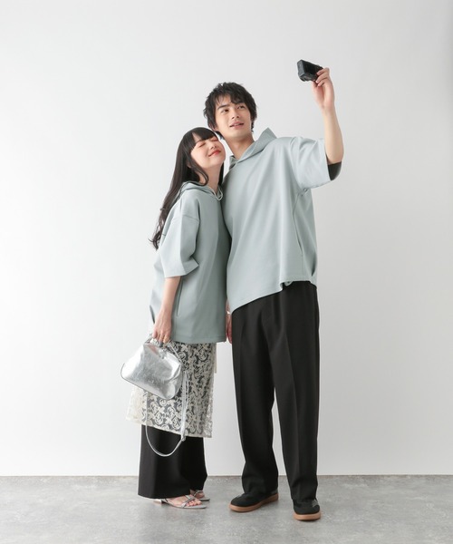 GLOBAL WORK（グローバルワーク）の「ライトクッションクール/パーカー/半袖/288078（パーカー・メンズ・パープル/ライトグリーン/ホワイト系その他2・XX-LARGE/MEDIUM/LARGE/SMALL/X-LARGE/X-SMALL/3XL）」の7枚目の写真