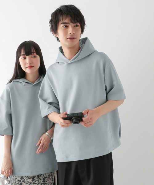 GLOBAL WORK（グローバルワーク）の「ライトクッションクール/パーカー/半袖/288078（パーカー・メンズ・パープル/ライトグリーン/ホワイト系その他2・XX-LARGE/MEDIUM/LARGE/SMALL/X-LARGE/X-SMALL/3XL）」の12枚目の写真