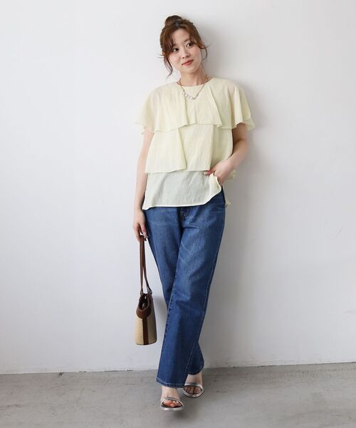 le.coeur blanc（ルクールブラン）の「オーセンティックストレートデニム（デニムパンツ・レディース・サックスブルー・36/38/40）」の16枚目の写真