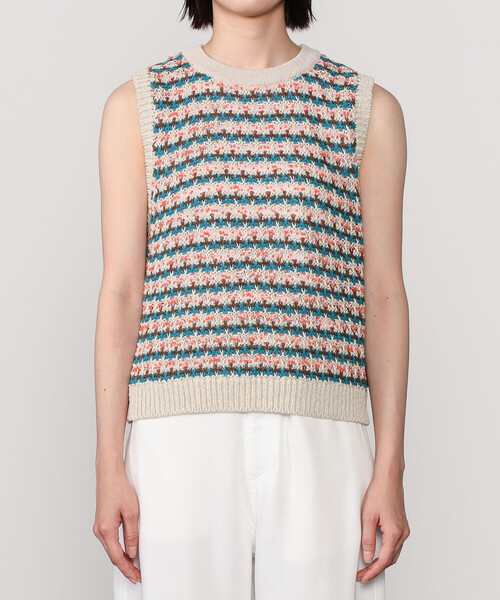 Coohem（コーヘン）の「COOHEM | コットン ニットベスト WOMEN（ベスト・レディース・ブルー系その他5/ホワイト系その他5・F）」の8枚目の写真