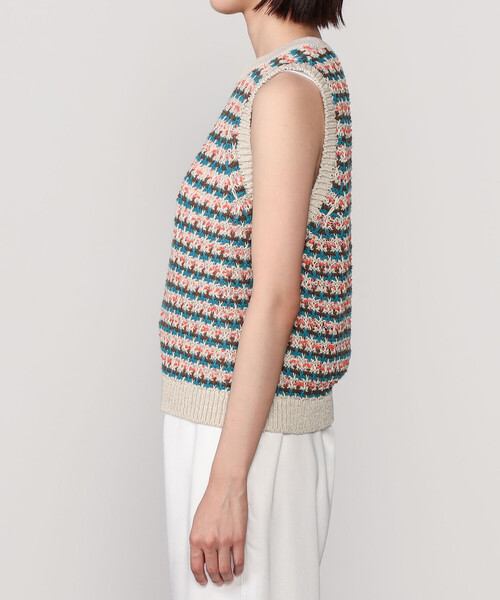 Coohem（コーヘン）の「COOHEM | コットン ニットベスト WOMEN（ベスト・レディース・ブルー系その他5/ホワイト系その他5・F）」の9枚目の写真