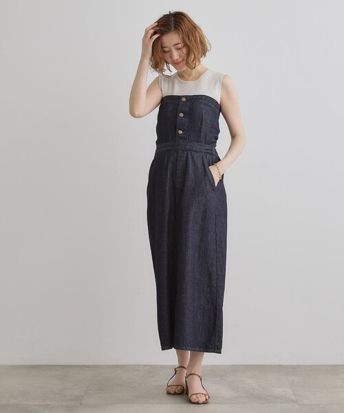 Lee（リー）の「【Lee×grove別注】3WAY　BUSTIER　SKIRT（ワンピース・レディース・ネイビー/ブルー系その他・02/01）」の6枚目の写真