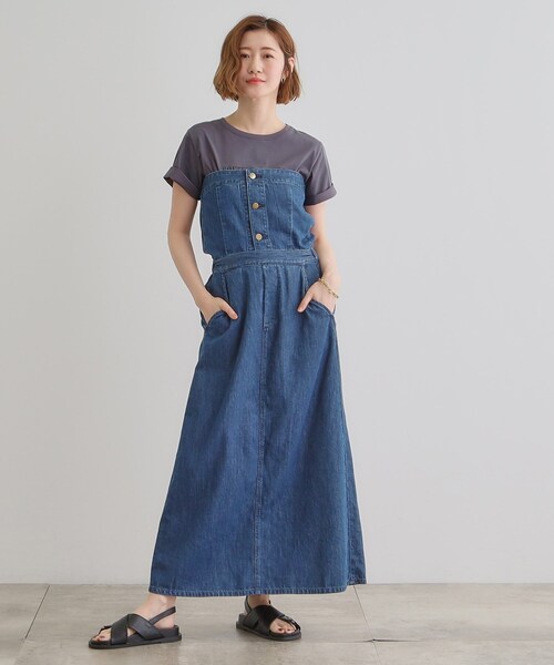 Lee（リー）の「【Lee×grove別注】3WAY　BUSTIER　SKIRT（ワンピース・レディース・ネイビー/ブルー系その他・02/01）」の13枚目の写真