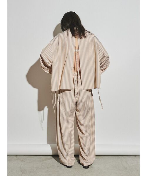 Htage(テージ)の「【Htage】スリットデザインストライプシャツ(シャツ/ブラウス・レディース・ブルー/ベージュ・FREE)」の12枚目の写真