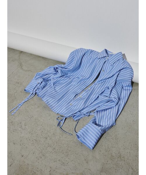 Htage(テージ)の「【Htage】スリットデザインストライプシャツ(シャツ/ブラウス・レディース・ブルー/ベージュ・FREE)」の16枚目の写真